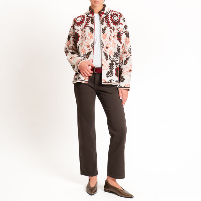 Haveone-Pantalone LILY straight fit - moro