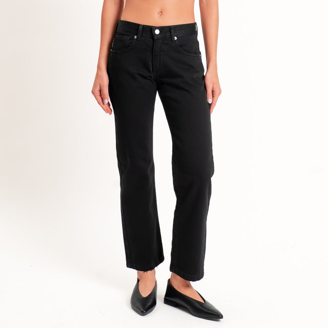 Haveone-Pantalone LILY straight fit - nero