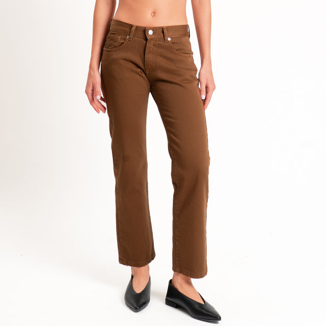 Haveone-Pantalone LILY straight fit - tabacco