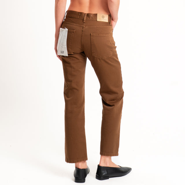 Haveone-Pantalone LILY straight fit - tabacco