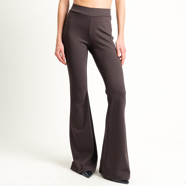 Haveone-Pantalone bootcut punto milano - moro