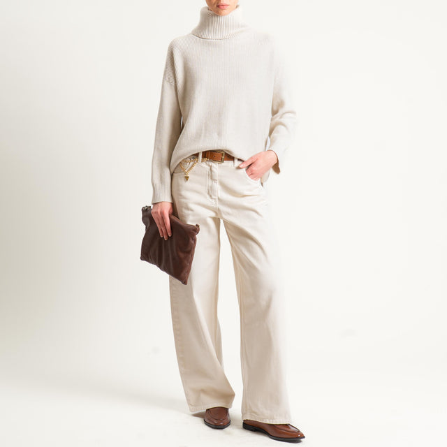 Haveone-Jeans BELLA wide leg - burro
