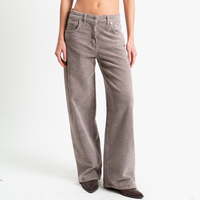 Pantalones de pana Haveone-500-line - barro