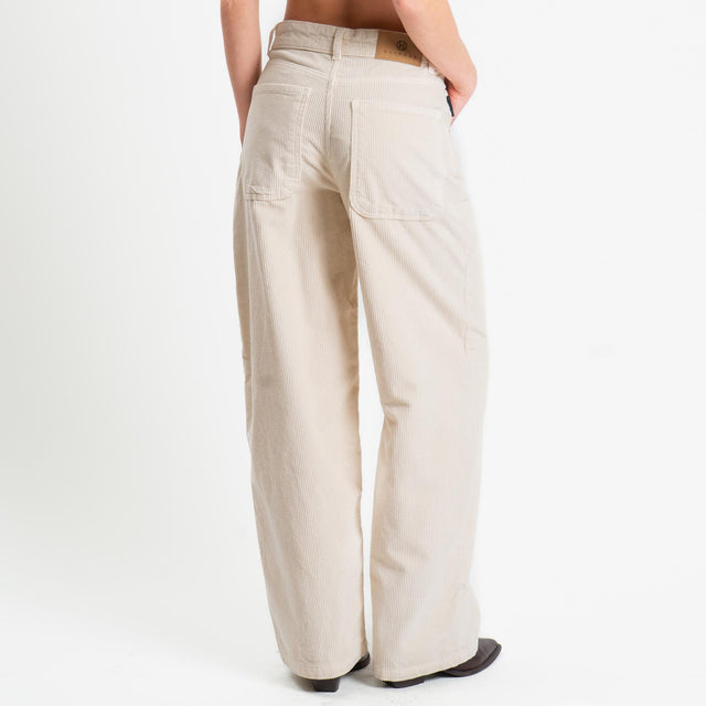 Haveone-Pantalone BELLA velluto 500 righe - burro