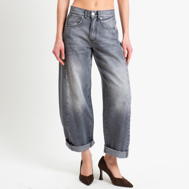 Haveone-Jeans LUCY barrel stone wash - denim nero