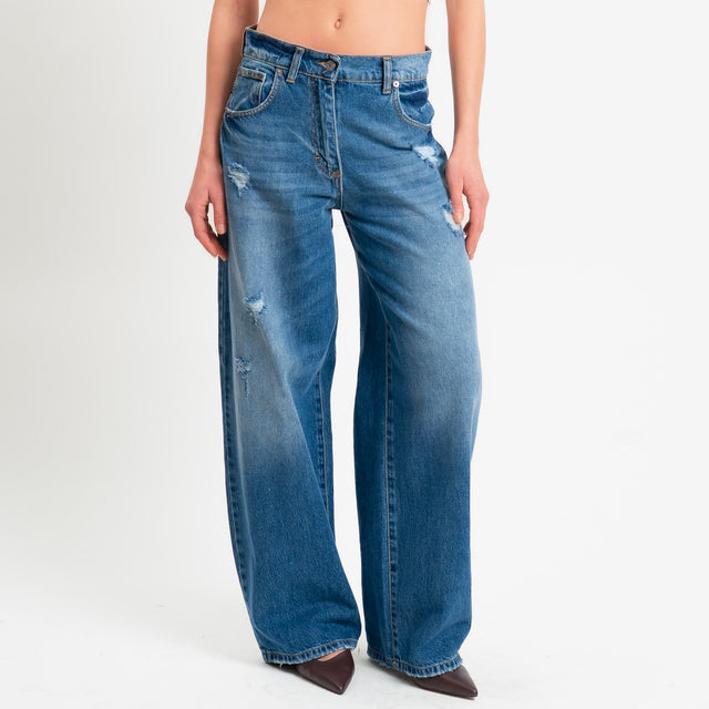 Haveone-Jeans BELLA wide leg fit - denim blu