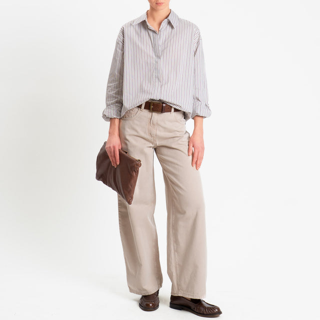 Haveone-Jeans BELLA wide leg acid wash - beige