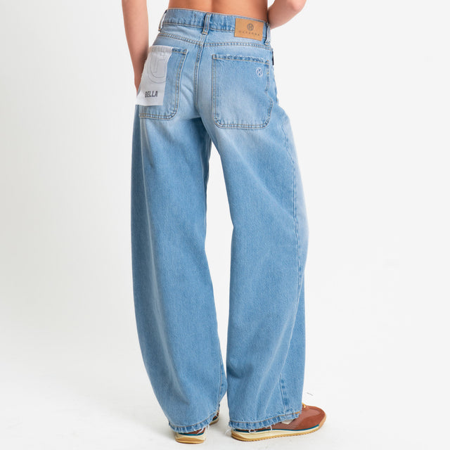 Haveone-Jeans BELLA wide leg - denim chiaro