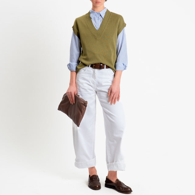 Haveone-Jeans BELLA wide leg fit - Bianco