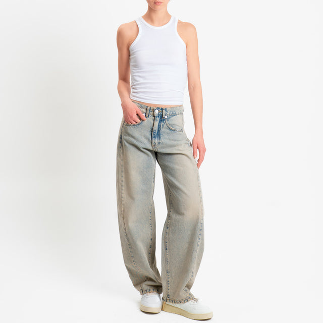 Haveone-Jeans LUCY barrel fit - denim sabbiato