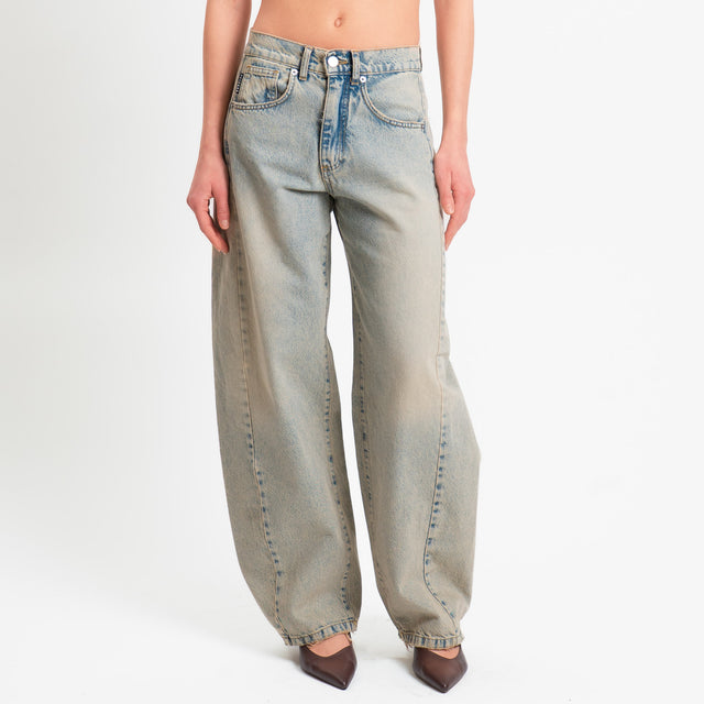 Haveone-Jeans LUCY barrel fit - denim sabbiato