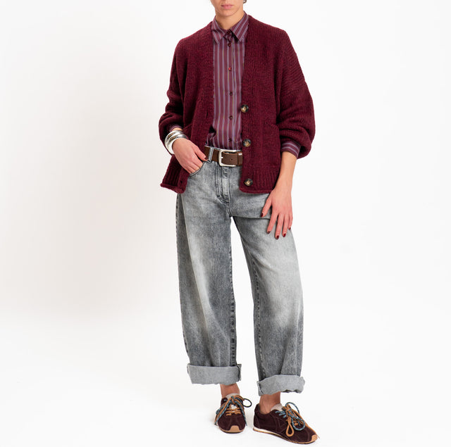 Haveone-Jeans BELLA wide leg fit - denim nero