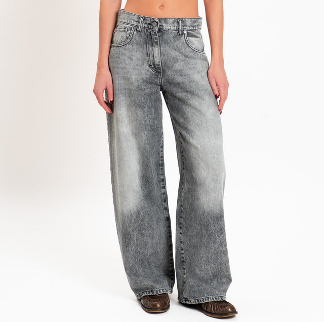 Haveone-Jeans BELLA wide leg fit - denim nero