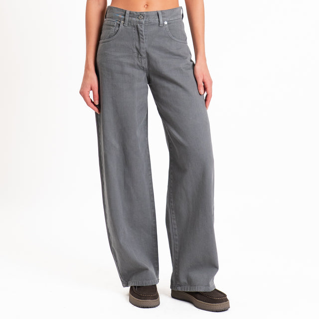 Haveone-Pantalone BELLA wide leg - antracite