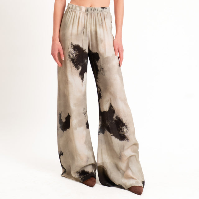 Haveone-Pantalone bootcut fantasia - sand/moro
