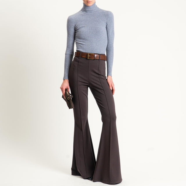 Haveone-Pantalone bootcut punto milano - moro