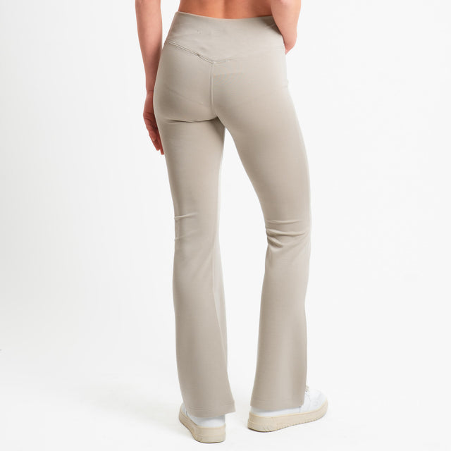 Haveone-Pantalone felpa boot cut - salvia