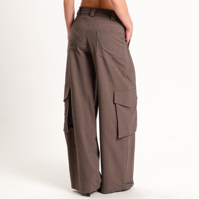 Haveone-Pantalone cargo - moro
