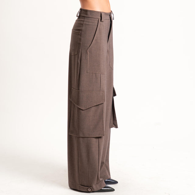Haveone-Pantalone cargo - moro