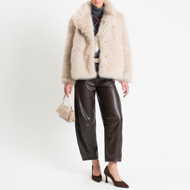 Haveone-Pantalone barrel similpelle - caffe'