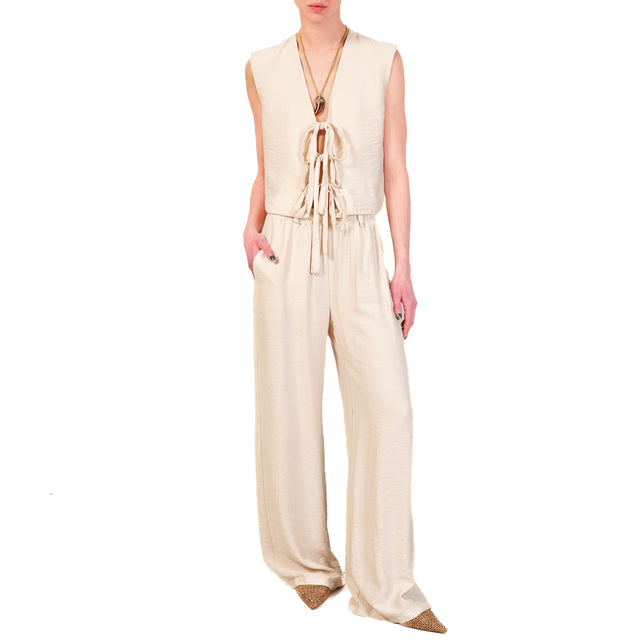 Pantalones Haveone con cintura elástica - Mantequilla