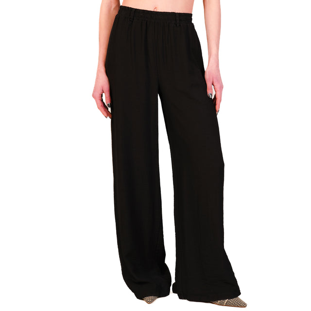 Pantalones Haveone con cintura elástica - Negro