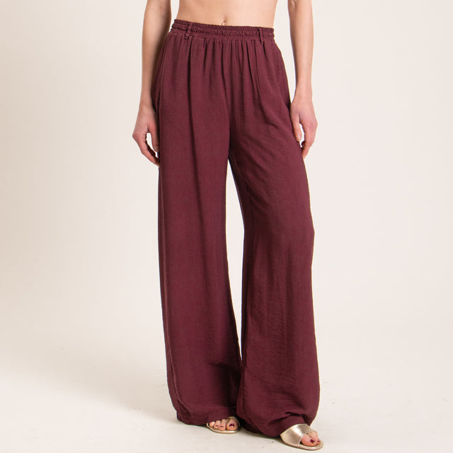 Haveone-Pantalone viscosa goffrato elastico in vit - india