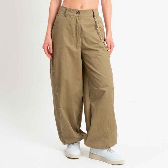 Haveone-Pantalone balloon con catena removibile - bruciato