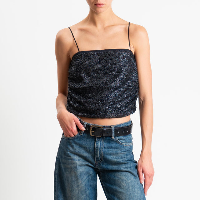 Haveone-Top paillettes - nero