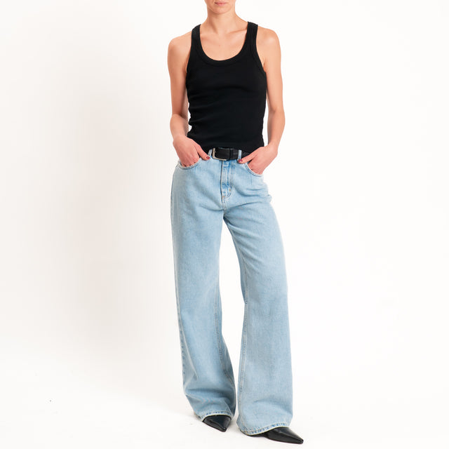 Haveone-Top a costine - nero