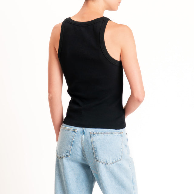 Haveone-Top a costine - nero