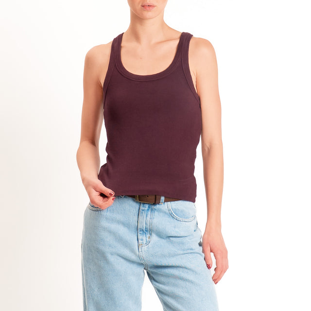 Haveone-Top a costine - burgundy