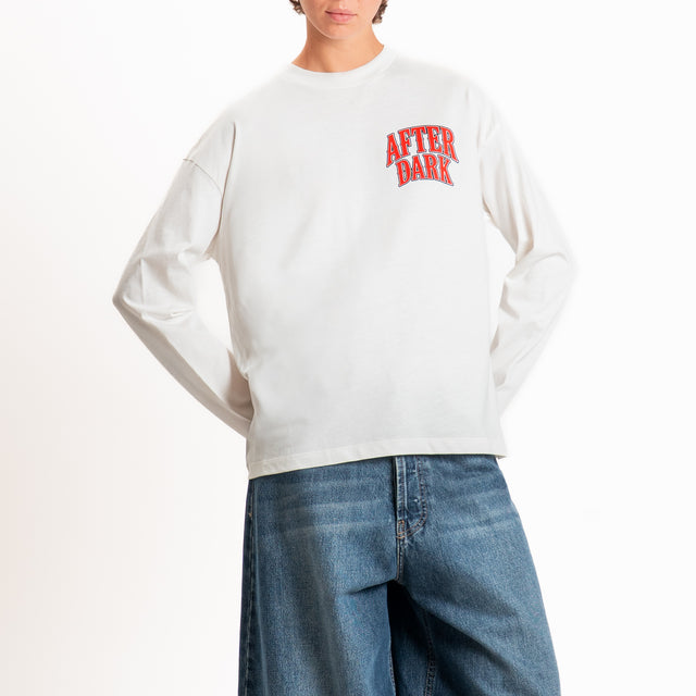 Haveone-T-shirt tigre "AFTER DARK" - bianco