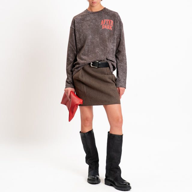 Haveone-T-shirt tigre "AFTER DARK" - choco