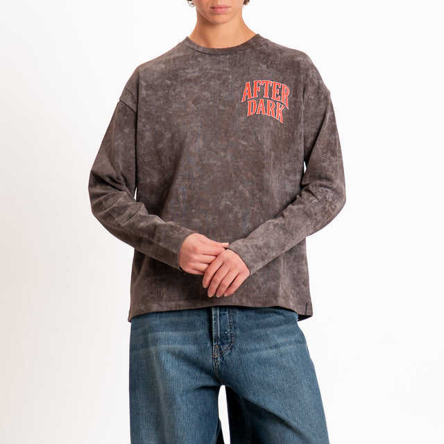 Haveone-T-shirt tigre "AFTER DARK" - choco