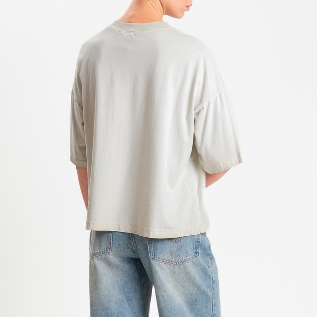 Haveone-T-shirt stampa aquila stone washed - sabbia