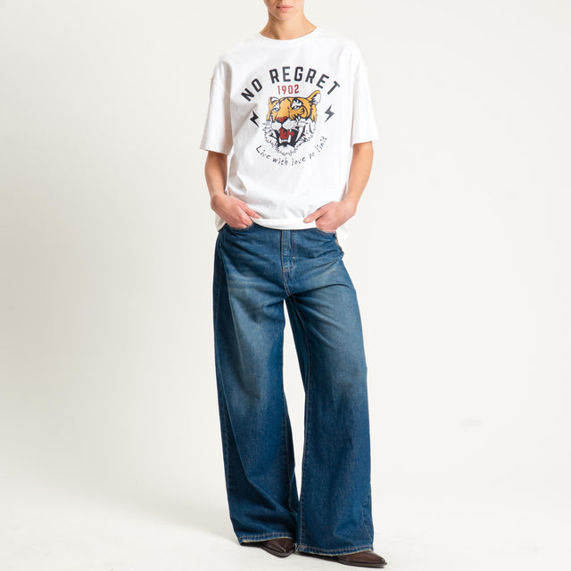 Haveone-T-shirt tiger "NO REGRET" - burro