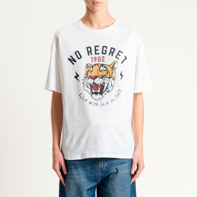 Haveone-T-shirt tiger "NO REGRET" - burro
