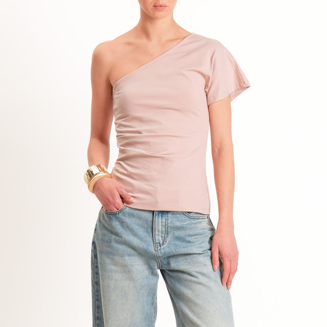 Haveone-T-shirt monospalla - rosa