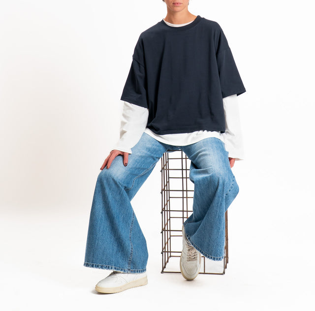 Haveone-Set due t-shirt - blu/latte