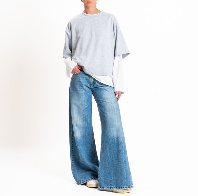 Haveone-Set due t-shirt - grigio melange/latte