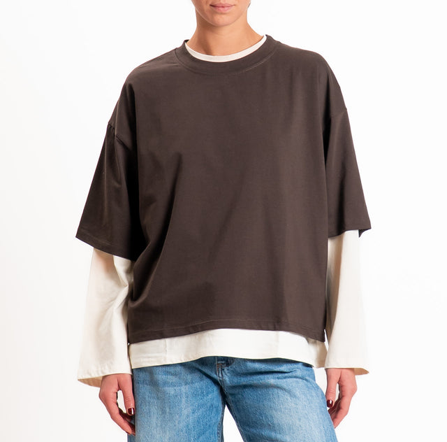 Haveone-Set due t-shirt - moro/burro