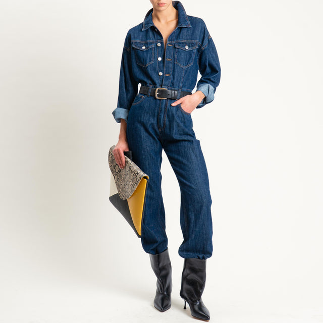 Haveone- Tuta in denim - denim scuro