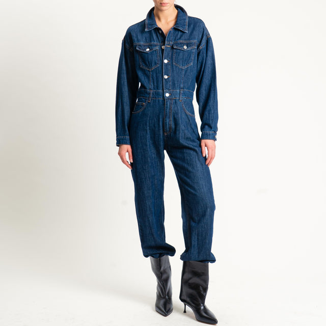 Haveone- Tuta in denim - denim scuro