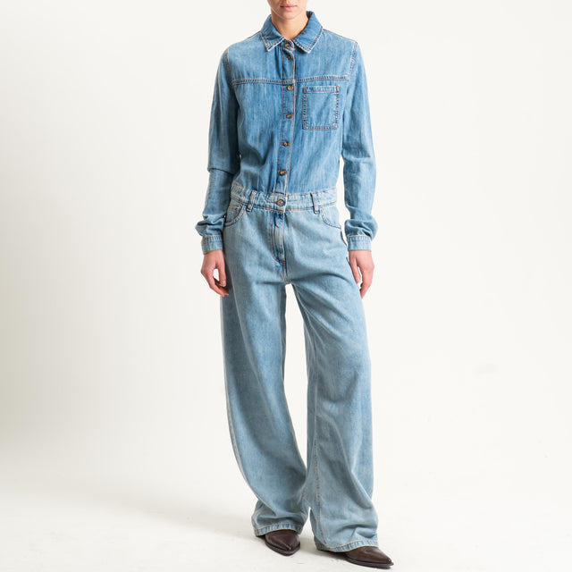 Haveone-Tuta - denim chiaro