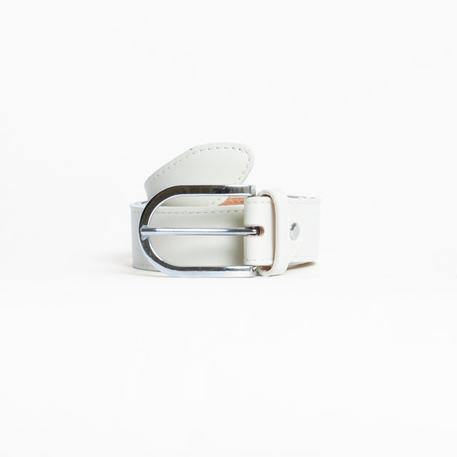 W by Whitemood-Cintura genuine leather - avorio
