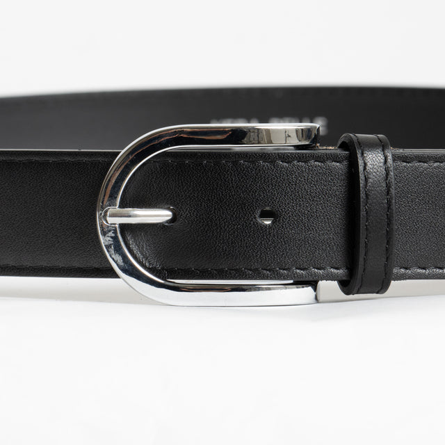 W by Whitemood-Cintura genuine leather - Nero