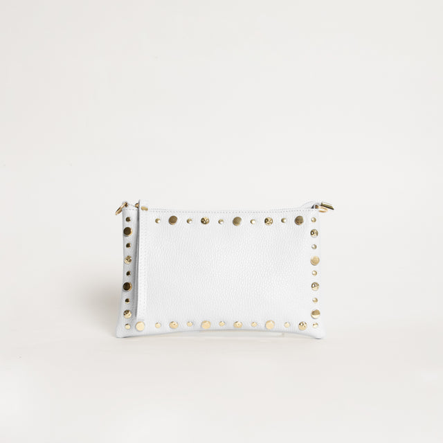 W by whitemood- Pochette con borchie - off white