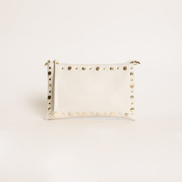 W by whitemood- Pochette e borchie - gesso