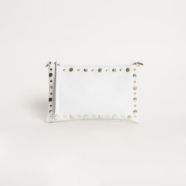 W by whitemood- Pochette con borchie - off white